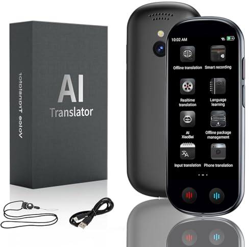 FancyDove AI Translator Device, Real-Time Two-Way Instant Voice Translator, 149 Languages Translator, Voice & Photo Translation for Travel, Business & Study, Traductor de Voz