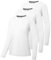 Women's Cotton Long Sleeve T-Shirts Crew-Neck Shirt Classic-Fit Shirt Soft Breathable Casual Tee Fashion Basic Tops White/White/White-04-XL