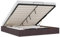 vidaXL Ottoman-Bett ohne Matratze Dunkelbraun 180x200 cm Stoff, Bettrahmen, Bettgestell mit Stauraum, Polsterbett, Bettgestell