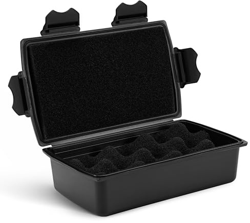 Mecarmy EDC Aufbewahrungsbox – Wasserdichte Box, Stoß- und Druckfeste Versiegelungsbox mit Entnehmbarem Schaumstoff – für Outdoor‑EDC, Werkzeuge & Elektronik – Tragbarer Aufbewahrungskoffer Angelbox