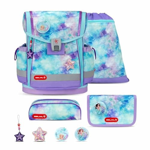 Belmil Classy Plus Schulranzen Set 5-teilig mit Brustgurt (405-78/AG/S) (Mermaids)