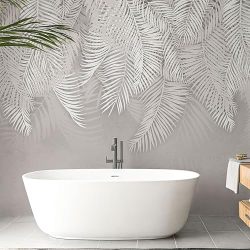 Lumalea - Papier peint panoramique Feuilles Palmiers - Largeur 260 cm x Hauteur 226 cm