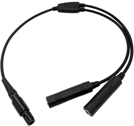 WODASEN Dual GA Plugs (3/16 Mic Plug (PJ-068) and 1/4 (PJ-055) Speaker Plug) General Aviation Headset to Lemo 6 Pin Bose A20 A30 Headsets Adapter Cable for Pilot Headphones Adaptor