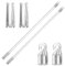 2PCS 12 Inches Blind Wand Replacement with Hook Vertical Blinds Replacement Parts Clear Blinds Stick with Hook and Handle Curtain Stick Blind Tilt Wand for Windows Curtain Door Shades Opener Accessory