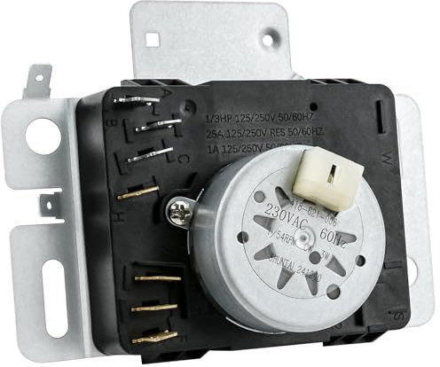 Temporizador de secadora W10745655, temporizador de secadora 418-619-20-b5 compatible con secadora Amana NED4655EW1, YNED4655EW1, etc., para maytag NED4655EW1, para roper RED4516FW0, para Whirlpool