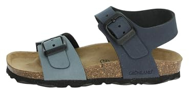 GRUNLAND ARIA SB2111 Blue Jeans Kindersandale mit Birkenschnallen 30
