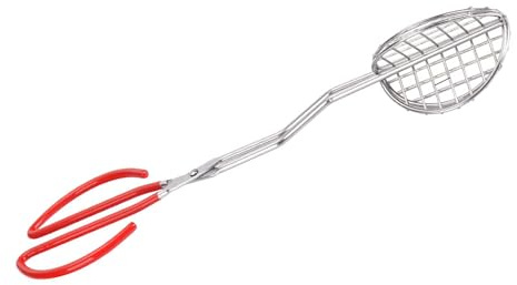 Pinze robuste per stampaggio a conchiglia di tacos, facili da usare, pinze in acciaio inox con manico lungo per friggere in sicurezza