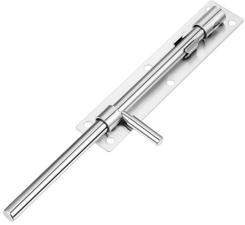 SOLUSTRE Edelstahl Bodenriegel 26cm Robuster Fallriegel für Tore Verzinkter Riegelbolzen mit Einfacher Montage Wetterbeständig für Gartentüren und Hoftore