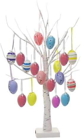Osterbaum Mit LED Eiern 60cm, Flexible Zweige & Batterie/USB Betrieb, Leuchtender Ostereierbaum Für, Frühlingsdeko Für Wohnzimmer, Kaminsims, Kinder & Haustierfreundliche Osterdeko
