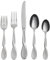 Oneida 2622005A Satin Aquarius 5 Piece Fine Flatware Set, Service for 1 18/10 Stainless Steel, Silver