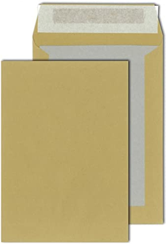 MAILmedia 351287 Papprckwandtaschen C5, ohne Fenster, braun