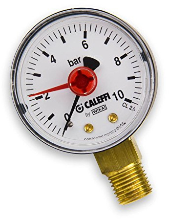 Caleffi Manometer 557 0-10 bar, 1/4, unten