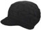 Damen-Wintermütze mit Krempe, Beanie mit warmem Fleece gefüttert und Visier für Damen, Wollstrick, Newsboy Cap S-Y-H4, Schwarz, Medium
