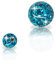 Soul-Cats Piercing Kugel Schraub Ersatzkugel Kristall Gel Epoxy Ferido viele Größen, Farbe:türkis, Gewinde:1.2 mm, Kugelgröße:3 mm