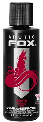 ARCTIC FOX Vegan and Cruelty-Free Semi-Permanent Hair Color Dye (4 Fl Oz, WRATH)