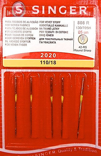 Singer N202018B05808R Universalnadel 2020 110/18 Nadel, Metall, Silber, 7 x 0,03 x 4 cm