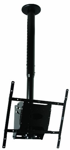 B-TECH BT8426/B Neig- und ausziehbare Flachbildschirm-Deckenhalterung (Displaygröße bis 127 cm (50 Zoll), Belastbarkeit 40kg, von 75 x 75mm bis 400 x 400mm) schwarz