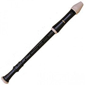 Aulos 700076 C-Tenor Blockflöte Robin Mod.211A barocke Griffw.braun, komplett mit Tasche, Wischerstab, Fettdose und Grifftabelle