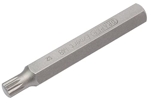 Draper 33346 Spline M8 Insert Bit for Mechanic’s Bit Sets, 75 mm Length