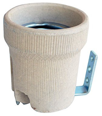 Tibelec 814810 Douille E27 en Porcelaine à Support équerre