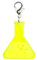 Miniblings Reagenzglas Kolben Acrylglas Charm Labor Chemie neon - Handmade Modeschmuck I Kettenanhänger versilbert - Bettelanhänger Bettelarmband - Anhänger für Armband