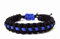HanseCharms Paracord Typ I Armband-Thin Blue Line-Polizei-Männer, Frauen, Kinder Armband-Verstellbar, 1 cm breit (S = 13-17 cm)
