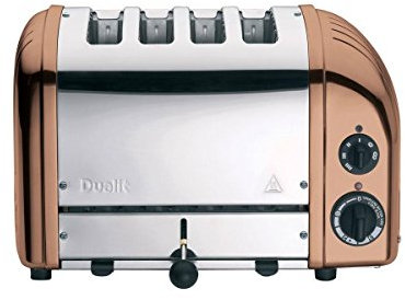 Classic NewGen 4-Scheiben Toaster, kupfer poliert handgefertigt mit EU Stecker