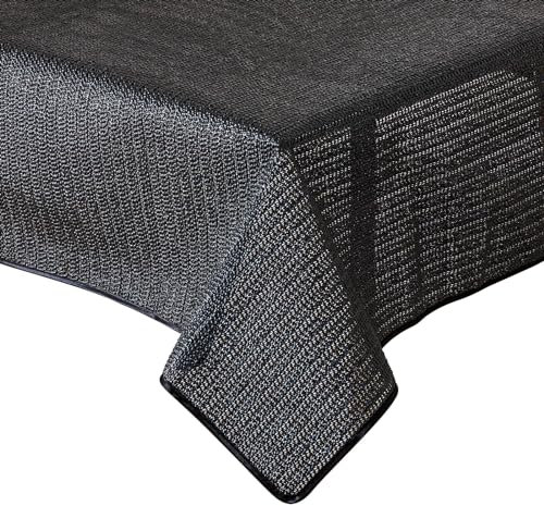 Gartentischdecke Tischdecke Weichschaummaterial rutschfest wetterfest 6 Farben (Schwarz, 130x160cm eckig)