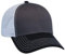 Otto 6 Panel Low Profile Kontrast Vertical Mesh Back Cap, Schwarz/Hellgrau/Weiß, Einheitsgröße