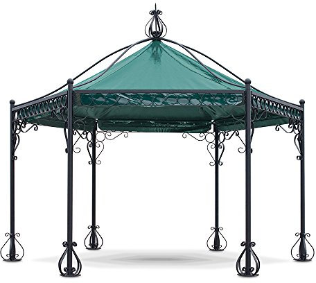 Strandkorbwerk Pavillon Nizza Terrassendach Überdachung pulverbeschichtet feuerverzinkt Garten