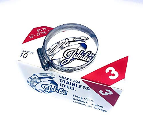 Best Price Square Jubilee® Stainless Steel SS304 Hose Clamp 55-70mm x 10