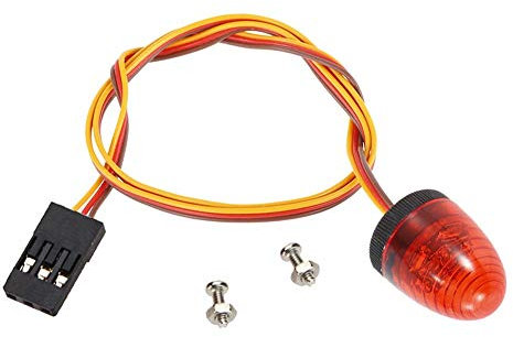 KEEDA RC LED Licht Rotierende Blinkende Lampe Polizei Beleuchtung für 1/8 1/10 RC Modell Auto HSP SCX10 1/14 RC Car Tamiya Traktor RC Engineering Truck (Rot)