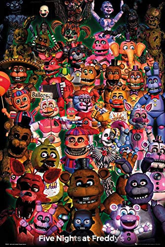 Close Up Five Nights At Freddy's Poster Ultimate Group (61cm x 91,5cm) + weiÃŸe Geschenkverpackung. Verschenkfertig!