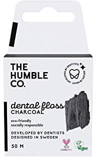 The Humble Co. Filo Interdentale | Carbone | Ecologico, Vegan per la tua Cura Orale Quotidiana, Dentista Approvato - Rimuove la placca e dona una sensazione fresca (1 x 50m)