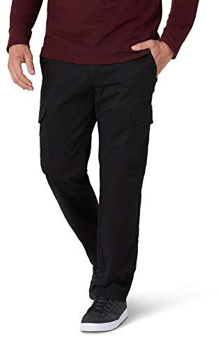 Lee Performance Series Pantalon Cargo Coupe Droite en sergé Confort extrême, Buddy Noir, 36W / 30L Homme