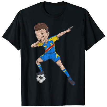 Kongo Trikot Fußball Girl Dabbing T-Shirt