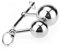 ChicLSQ Stahl Anal Hintern Doppelkugel Plug Mit 2 BäLlen Vagina Keuschheit Haken Butt Perlen Dilatator Sm Analspielzeug Um KeuschheitsgüRtel Zu Sperren Bondage Analplug Analkolben-Sex-Massager
