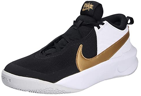 Nike Team Hustle D 10 Walking-Schuh, Black Metallic Gold White Phot, 36.5 EU