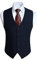 HISDERN Navy blau Anzugwesten Herren Klassische Hochzeit Business Weste Elegant Casual Einfarbig Westen Formelle Smoking Anzugweste mit Taschen L