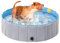 Yaheetech Hundepool für Hunde, Swimmingpool 100/120/140/160 x 30 cm, Hund Planschbecken Schwimmbecken, Faltbarer Pool Badewanne Wasserbecken, Klappbares Haustier-Duschbecken