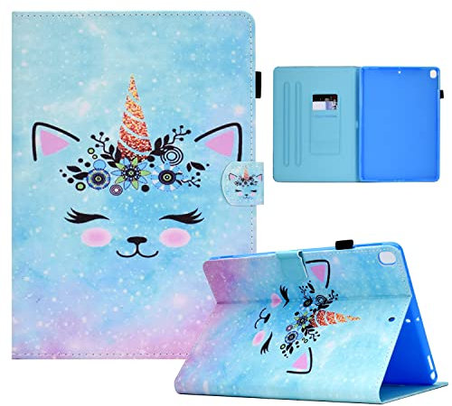 Rostsant Funda iPad 9/8/7 Generacion, iPad Air 3, iPad Pro 10.5 Caso de Función Dormir/Despierta Auto Funda para iPad 10.2 Pulgada 2019/2020/2021, iPad Air 3/iPad Pro 2017 Unicornio