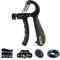 PYROMETHEUS Handtrainer Fingertrainer mit Zählfunktion - 5 in 1 Handtrainer Set - Griffkraft Trainer mit Fingertrainer, Finger Stretcher & Stressball