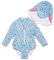 BONVERANO Costume Intero Bambina Manica Lunga Protezione UV 50+ con Cuffia(Blu-Blu,12-18mesi)…