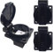 Enchufe Europeo Resistente al Agua IP44 para Enchufe Tipo E/F, a Prueba de Lluvia Enchufe Industrial con Tapa para Inversor de Coche, Aire Acondicionado, Equipo de Energía (3 Piezas)