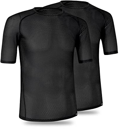 GripGrab Ultralight 1 or 2 Pack Mesh Summer Cycling Base Layer Short Sleeve | Breathable short sleeve bicycle under shirt with Polygiene anti-odour treatment, ideal for road, mountain and gravel biking