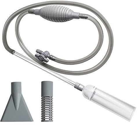 ANMOO Fish Tank Gravel Cleaner Multifunctional Vacuum Aquarium Gravel Cleaner With Adjustable Flow Control fish tank Syphon Pump Cleaning Accessories Kit (2.6M)