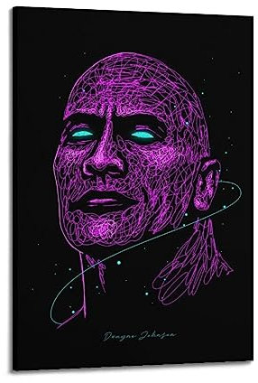 Dwayne Johnson The Rock Poster, dekoratives Gemälde, Leinwand, Wandposter und Kunstdruck, modernes Familienschlafzimmer-Dekor-Poster, 30 x 45 cm