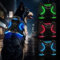 Hundegeschirr Leuchtend Aufladbar, LED Hundegeschirr Verstellbar Reflektierend mit Griff, Weich Gepolstert Beleuchtete Brustgeschirr für Kleine, Mittlere Große Hunde Leucht Geschirr(Blau XL)