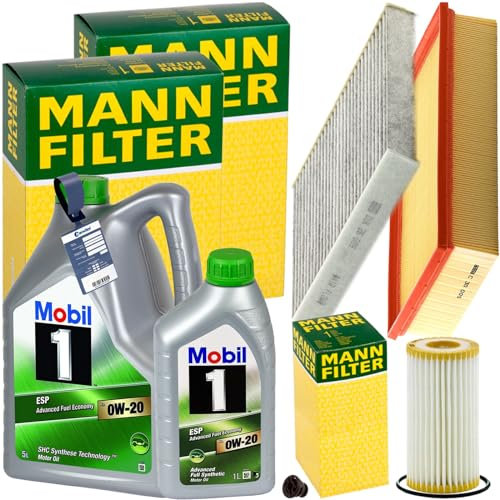 Inspektionspaket + 6L 0W-20 Öl passend für Golf 8 Passat B8