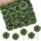 N&T NIETING 50 Rosas Artificiales de Primavera con Tallo para Manualidades, Ramos de Boda, centros de Mesa para Novia, Baby Shower, Fiesta, hogar, Ducha, arreglo, decoración (Verde Militar)